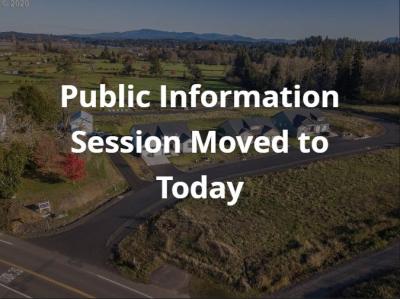 Public Info Session moved to today