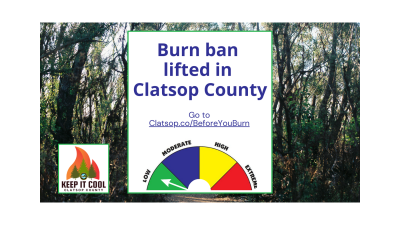 Burn Ban Lifted in Clatsop County